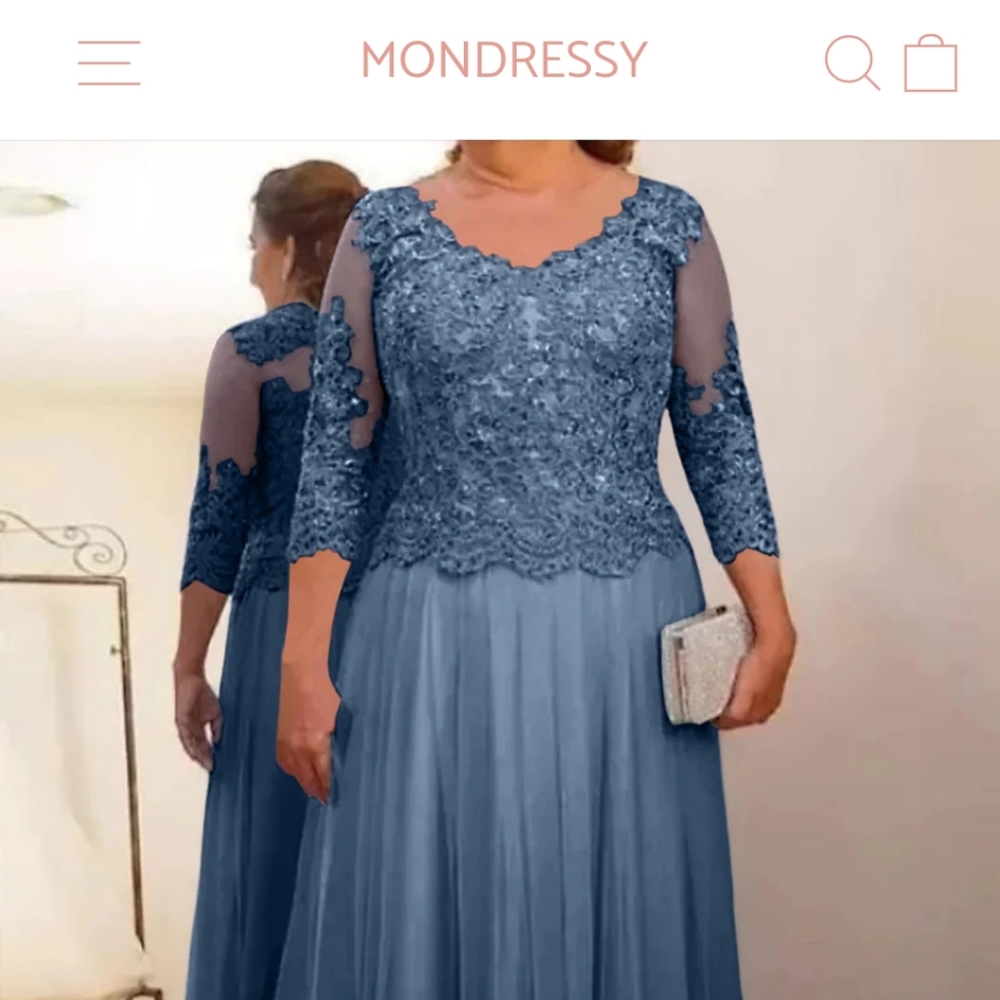 Slate blue gown